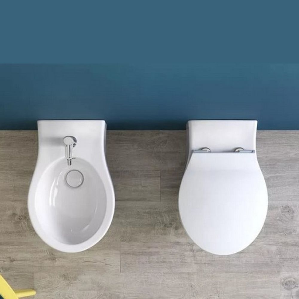 Vas de toaleta rimless cu evacuare universala Hatria, Le Fiabe [3]