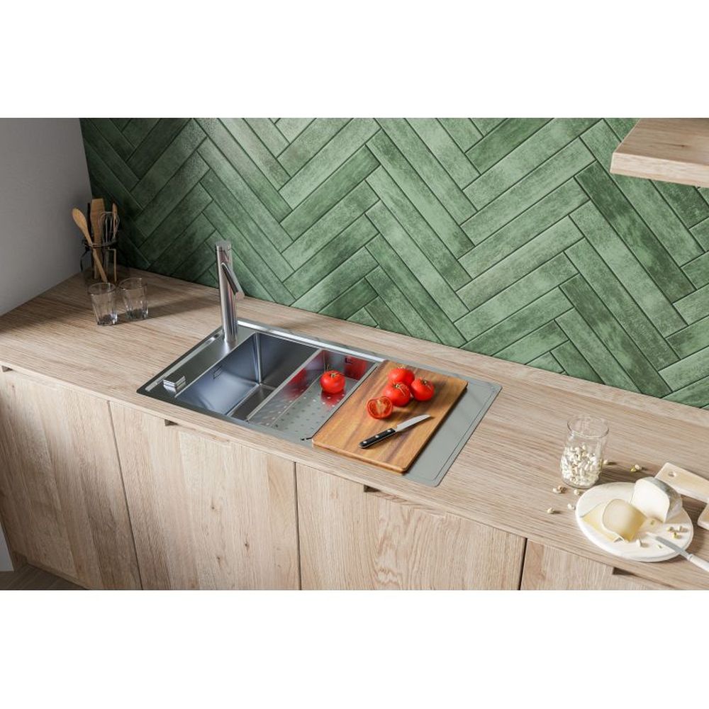 Chiuveta bucatarie inox satin cu picurator Alveus Stricto 20 [5]