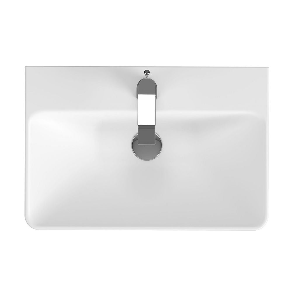 Lavoar suspendat alb 60 cm, dreptunghiular, Cersanit Mille Slim [3]