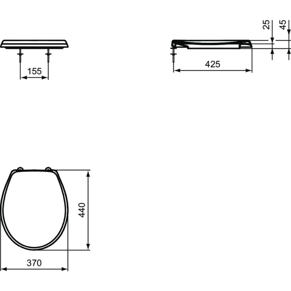 Vas wc suspendat pentru persoane cu dizabilitati Ideal Standard Contour 21 alb cu capac inclus [4]