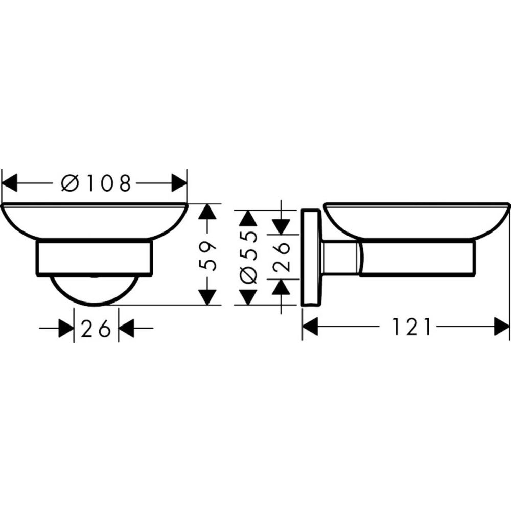 Savoniera baie culoare crom Hansgrohe, Logis Universal [2]