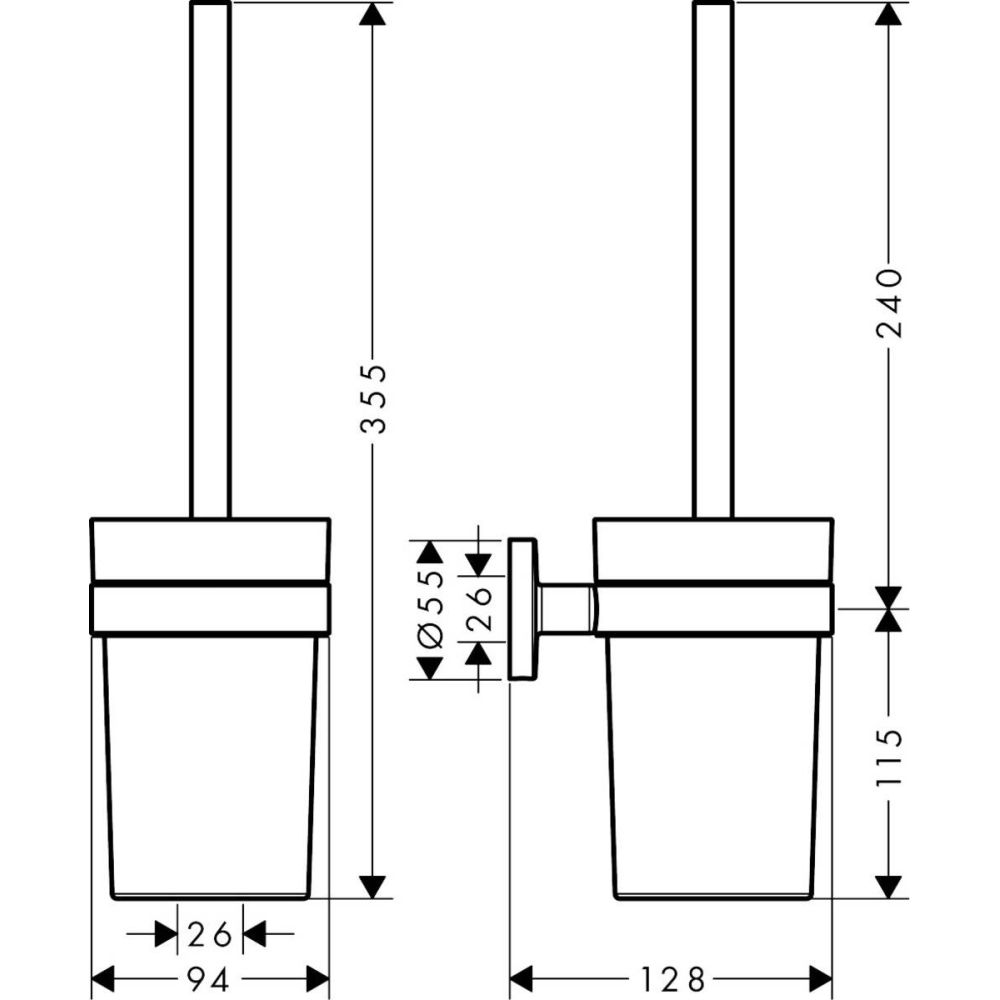 Perie Wc cu suport Hansgrohe, Logis Universal [2]