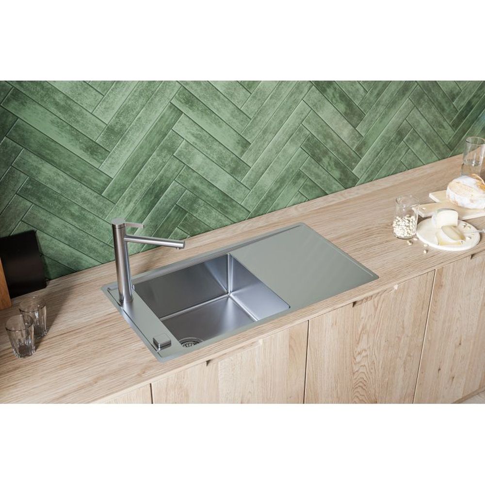 Chiuveta bucatarie inox satin cu picurator Alveus Stricto 20 [3]