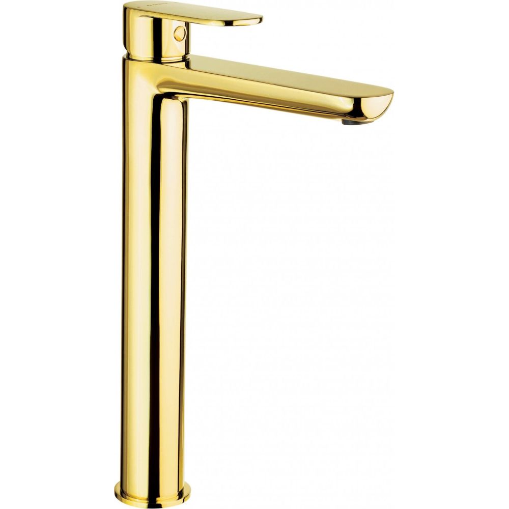 Set coloana de dus si baterie lavoar inalta Deante Alpinia cu accesorii Deante Silia, auriu lucios [2]