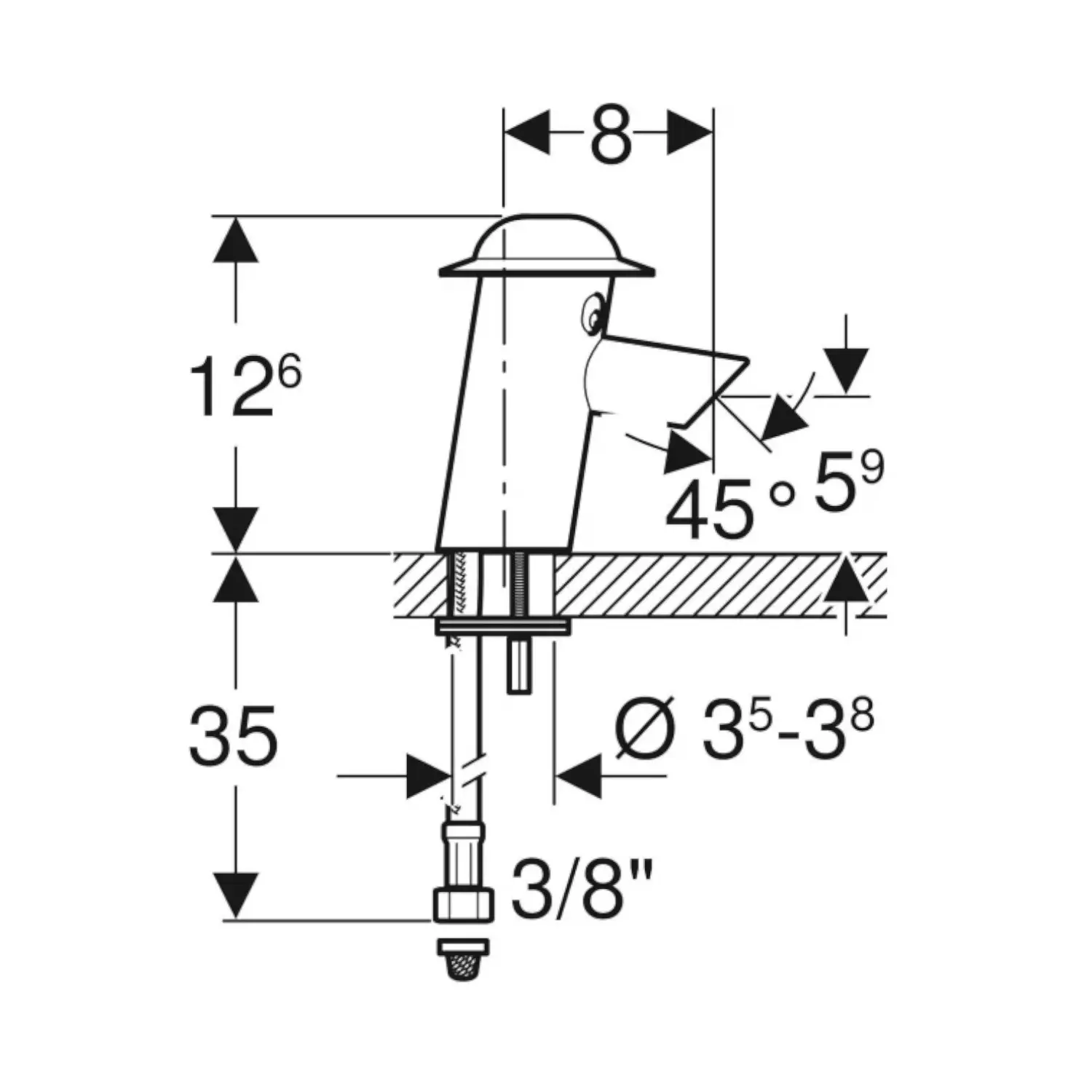 Baterie lavoar pentru copii, cu senzor, alimentare cu baterii, multicolor albastru/galben/rosu, Geberit Bambini [4]