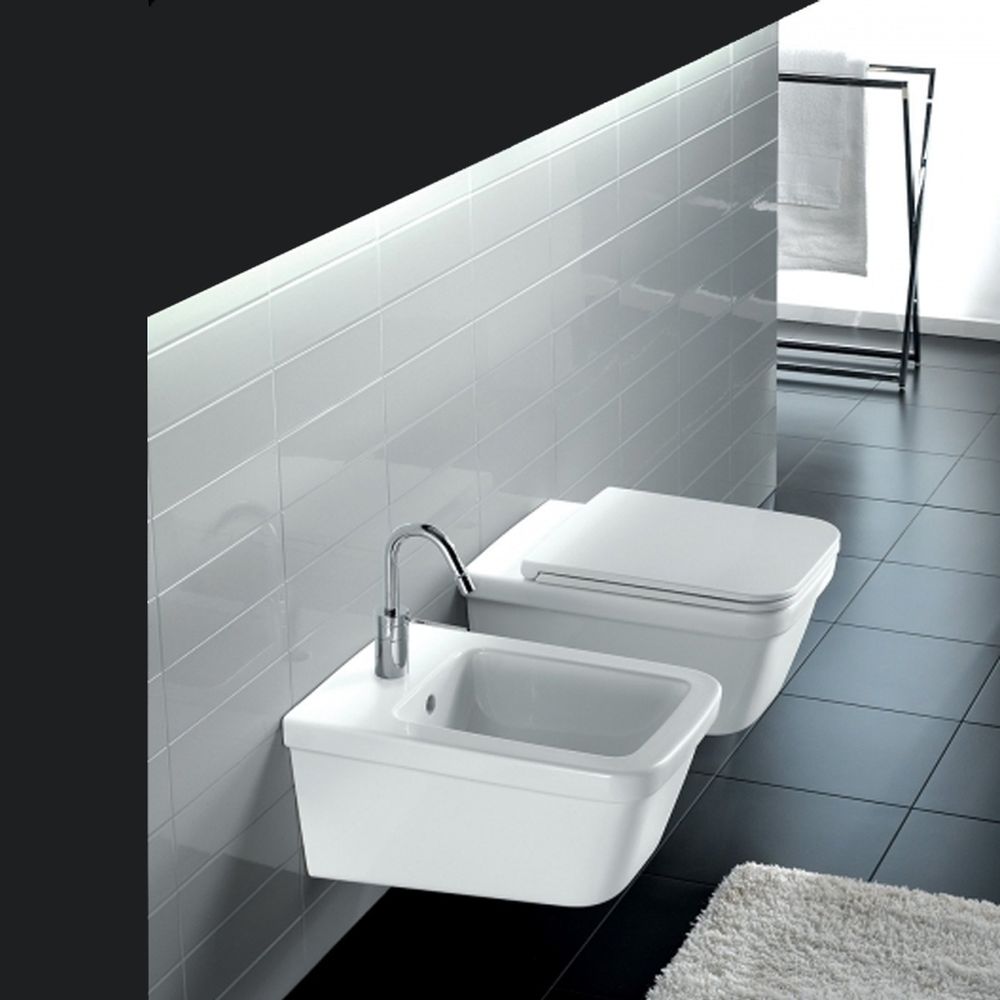 Vas wc suspendat rimless cu evacuare orizontala, dreptunghiular, Hatria Erika Pro Q [2]