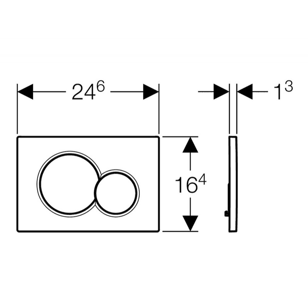 Clapeta actionare rezervor wc crom lucios/mat Geberit Sigma01 [2]