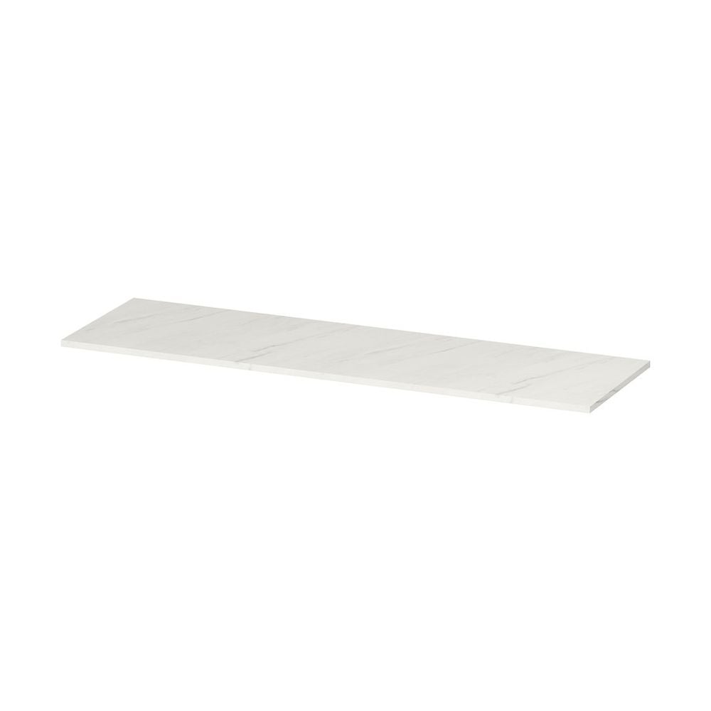 Blat pentru mobilier baie Cersanit Larga 160 cm, alb marmura