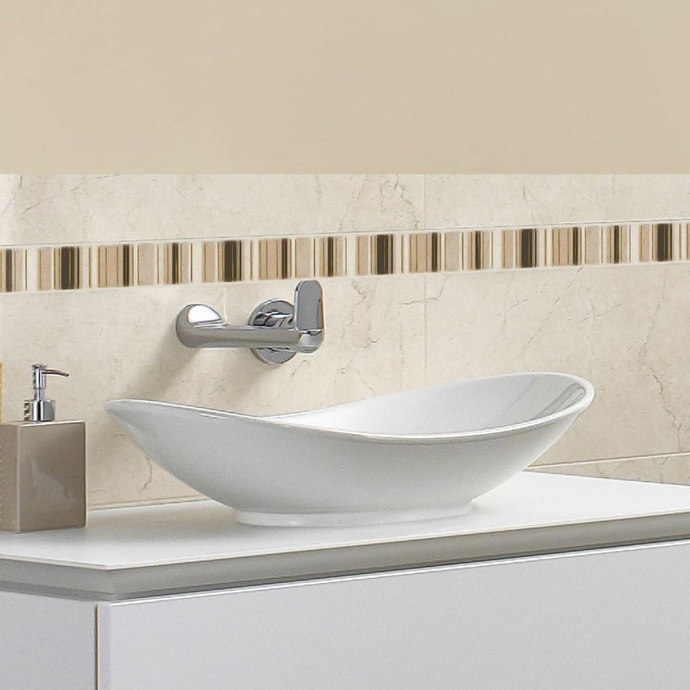 Lavoar pe blat alb lucios 81 cm, oval, Villeroy & Boch My Nature [2]