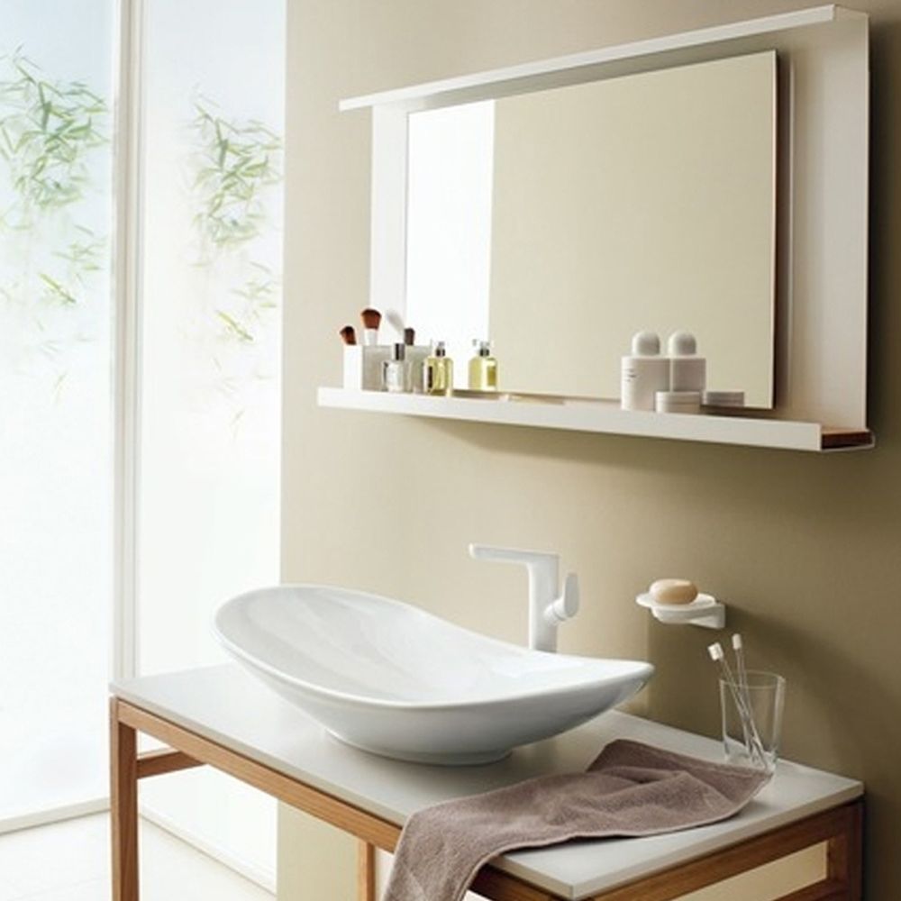 Lavoar pe blat alb lucios 81 cm, oval, Villeroy & Boch My Nature [3]