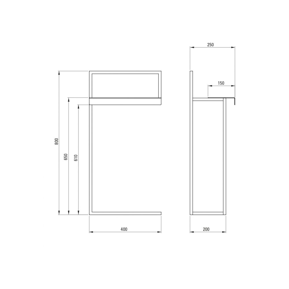 Suport accesorii baie negru freestanding Deante, Mokko [8]