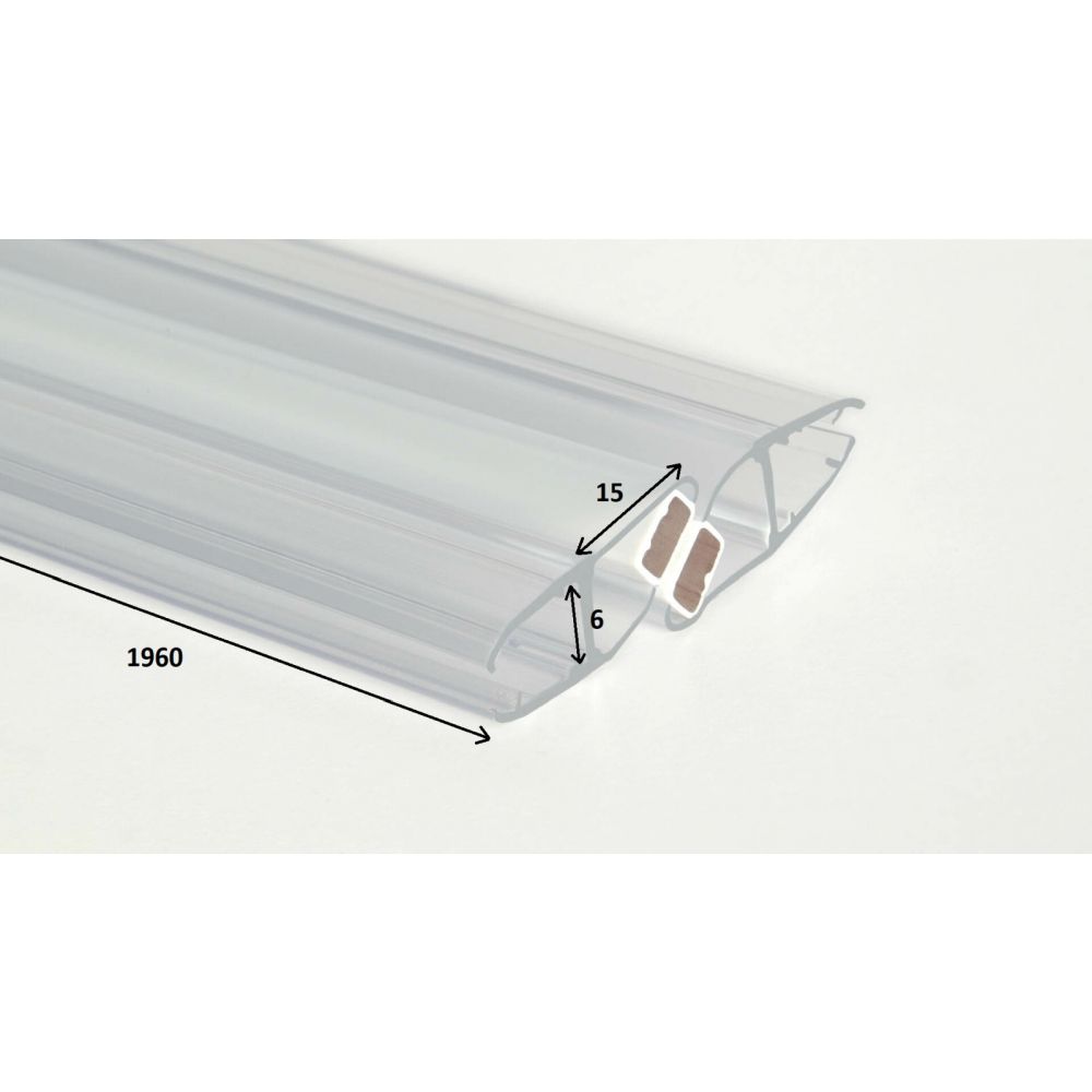 Garnitura magnetica pentru cabine de dus Deante Kerria Plus, 196 cm, transparent [2]