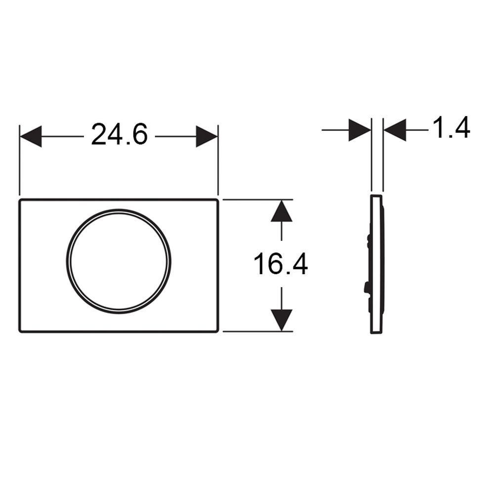 Clapeta actionare rezervor wc cu spalare start-stop, alb mat, Geberit Sigma10 [3]