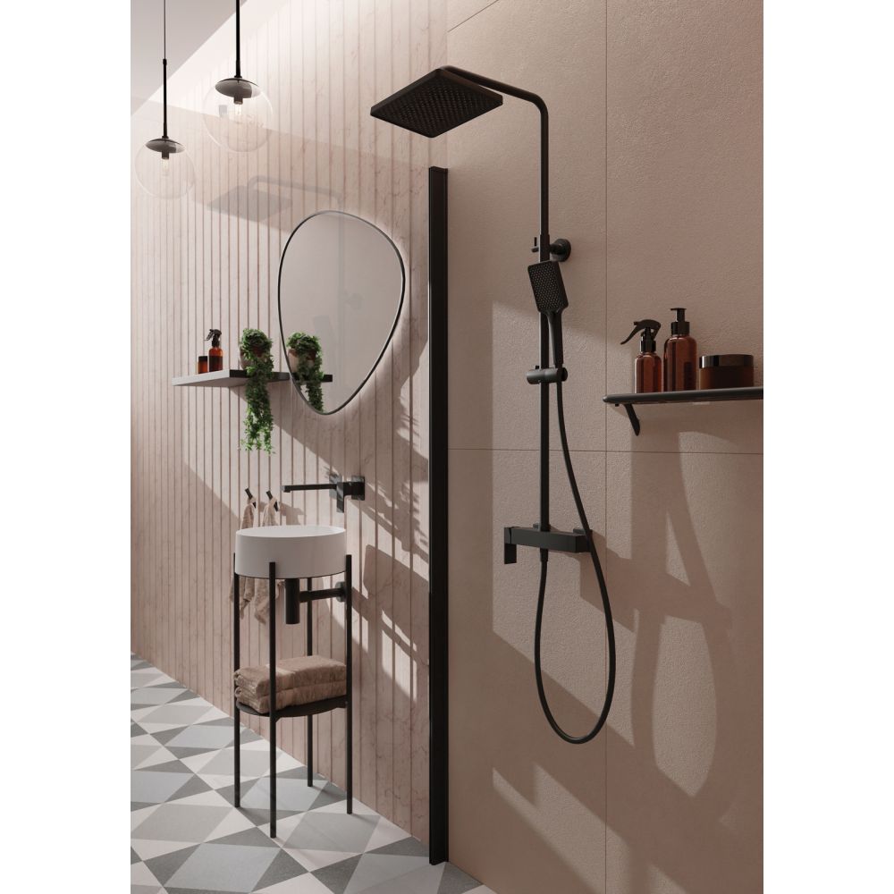 Coloana de dus neagra cu baterie monocomanda Deante Anemon [2]