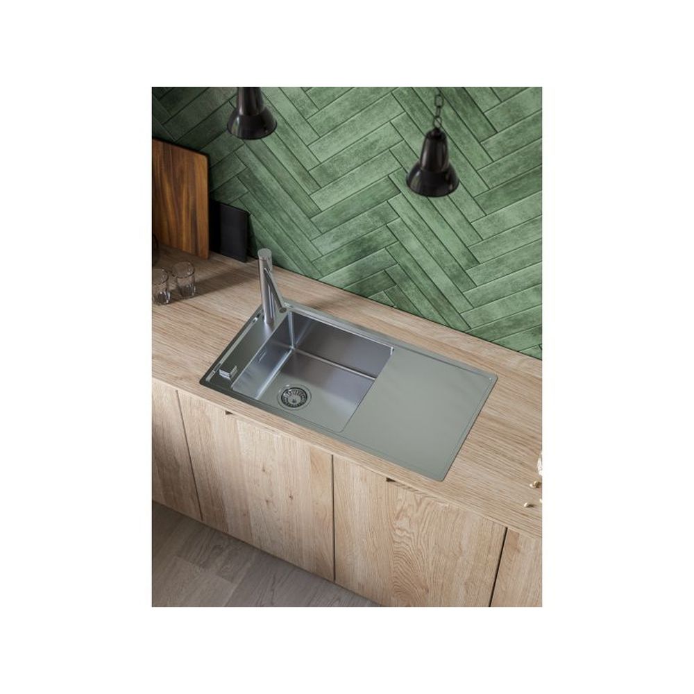 Chiuveta bucatarie inox satin cu picurator Alveus Stricto 20 [4]