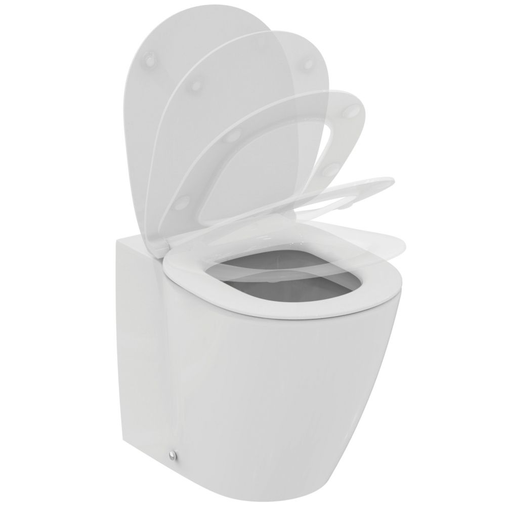 Vas wc stativ Ideal Standard Connect II alb lucios back to wall cu capac inclus [2]