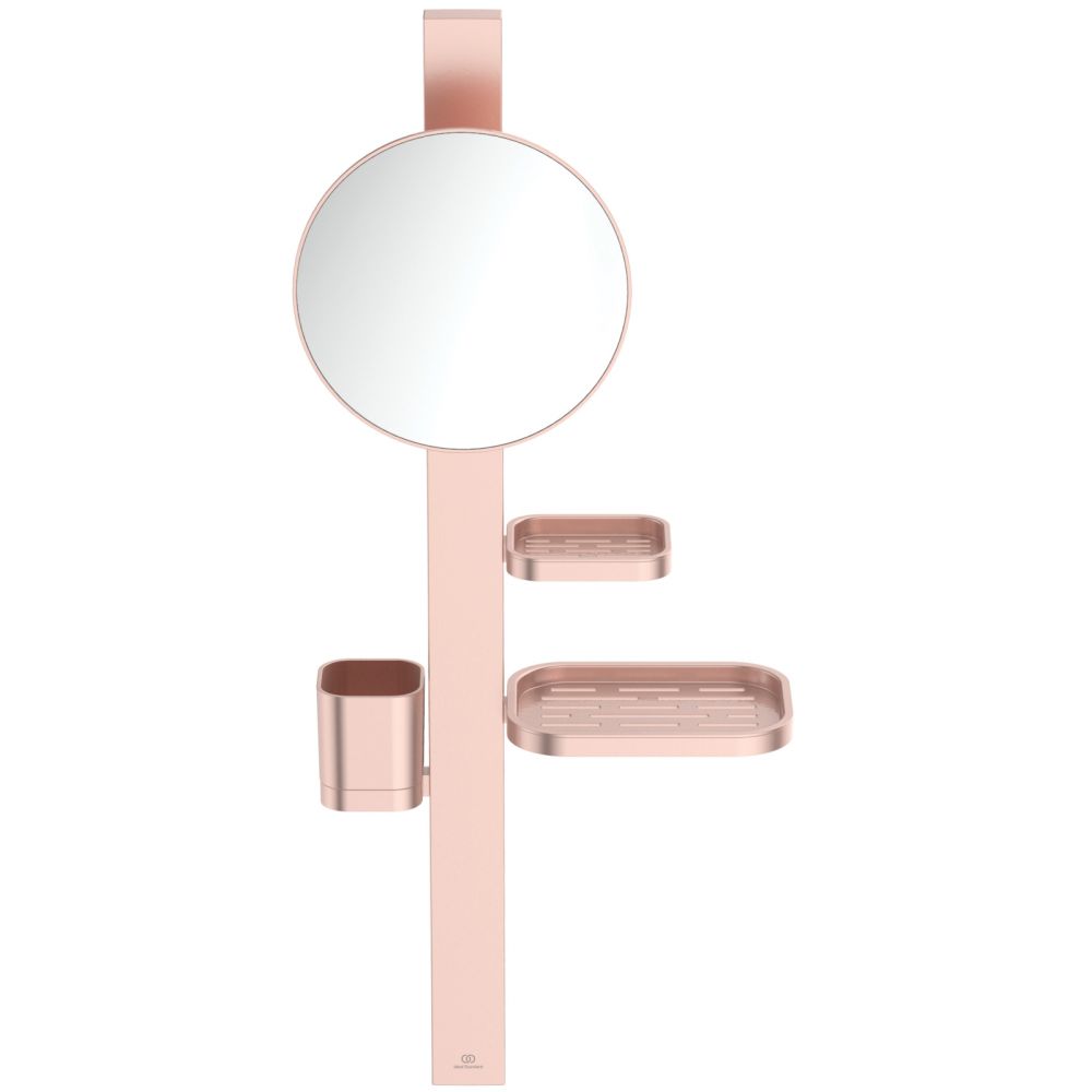 Set accesorii baie pentru lavoar Ideal Standard Alu+ rose mat 70 cm, oglinda mobila [2]