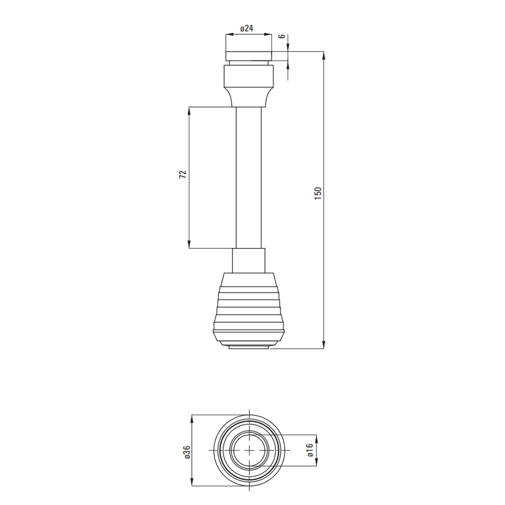 Aerator de apa M24 Deante cu dubla functie, 15 cm, crom [2]