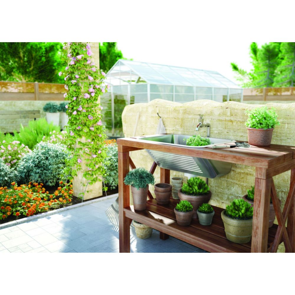 Chiuveta gradina exterior inox patrata crom Deante [3]