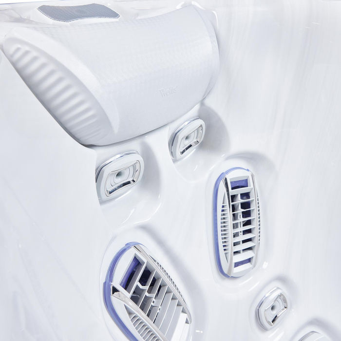 Minipiscina jacuzzi 6 persoane, alb-lucios, 43 jeturi, Infinity jets, LED, 215×215 cm, Wellis Atlas Life Essential [6]