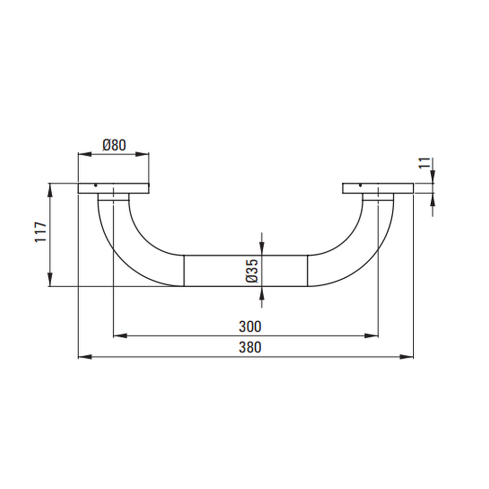 Bara de sustinere 30 cm Deante Vital crom lucios [3]
