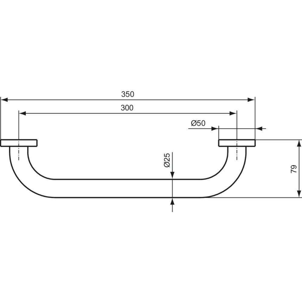Bara sprijin cada baie Ideal Standard IOM 30 cm crom lucios [2]