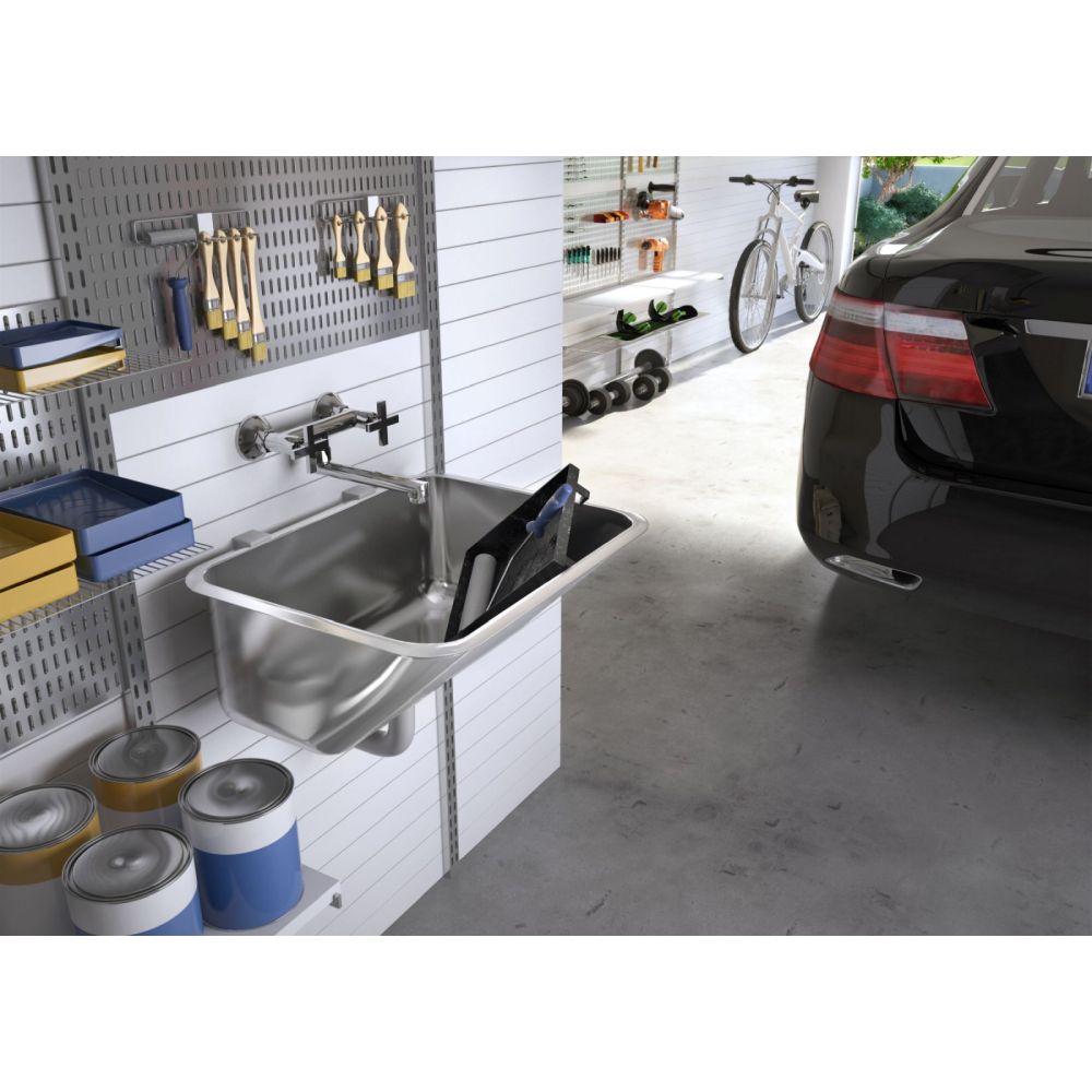 Chiuveta inox gradina sau service auto, cu picurator crom Deante K100 [3]