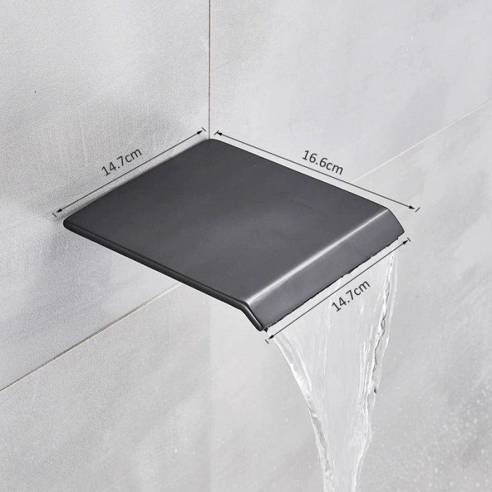 Bateria lavoar incastrata in perete, negru mat, curgere tip cascada, Schick [4]