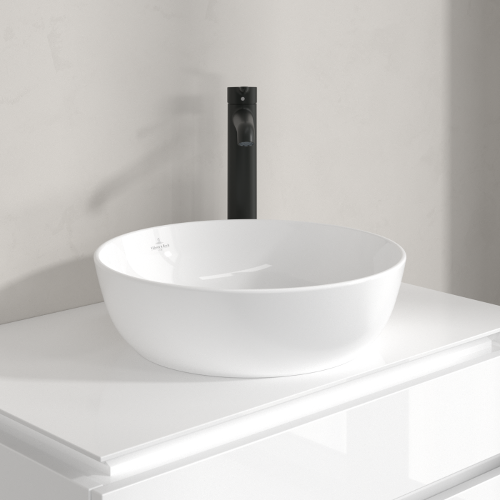 Baterie baie pentru lavoar cu ventil click-clack, negru mat, Villeroy&Boch Skyla 250 [3]