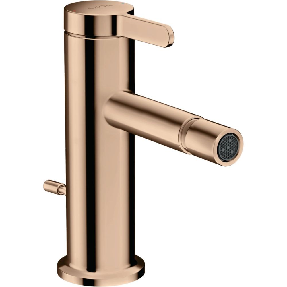 Baterie bideu red gold lucios cu ventil pop-up inclus Hansgrohe Axor One