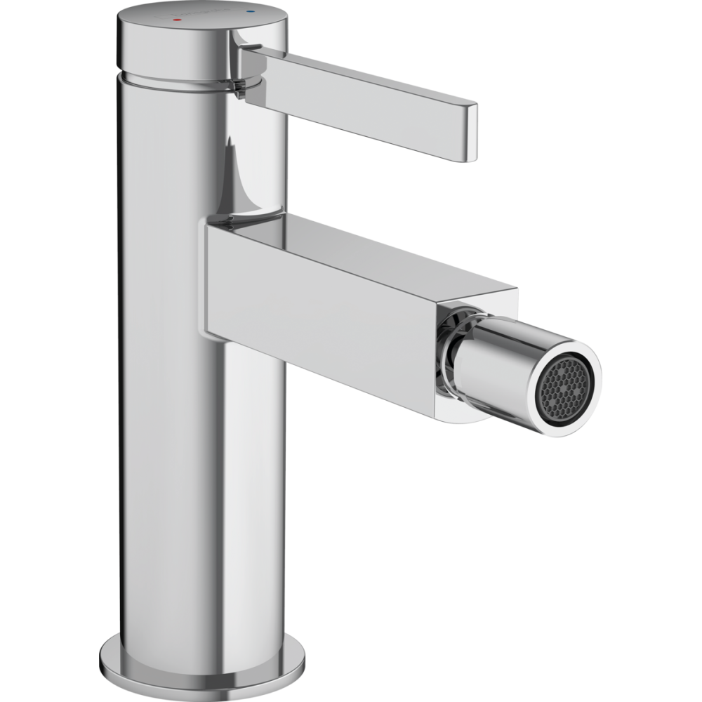 Baterie bideu culoare crom lucios cu ventil inclus Hansgrohe Finoris 76200000