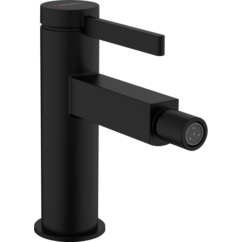 Baterie bideu culoare negru mat cu ventil inclus Hansgrohe Finoris 76200670