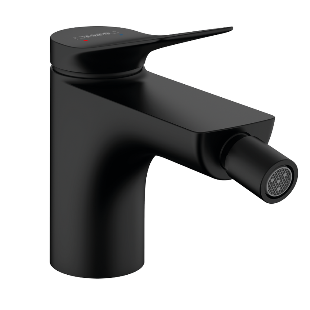 Baterie bideu culoare negru mat cu ventil inclus Hansgrohe Vivenis 75200670