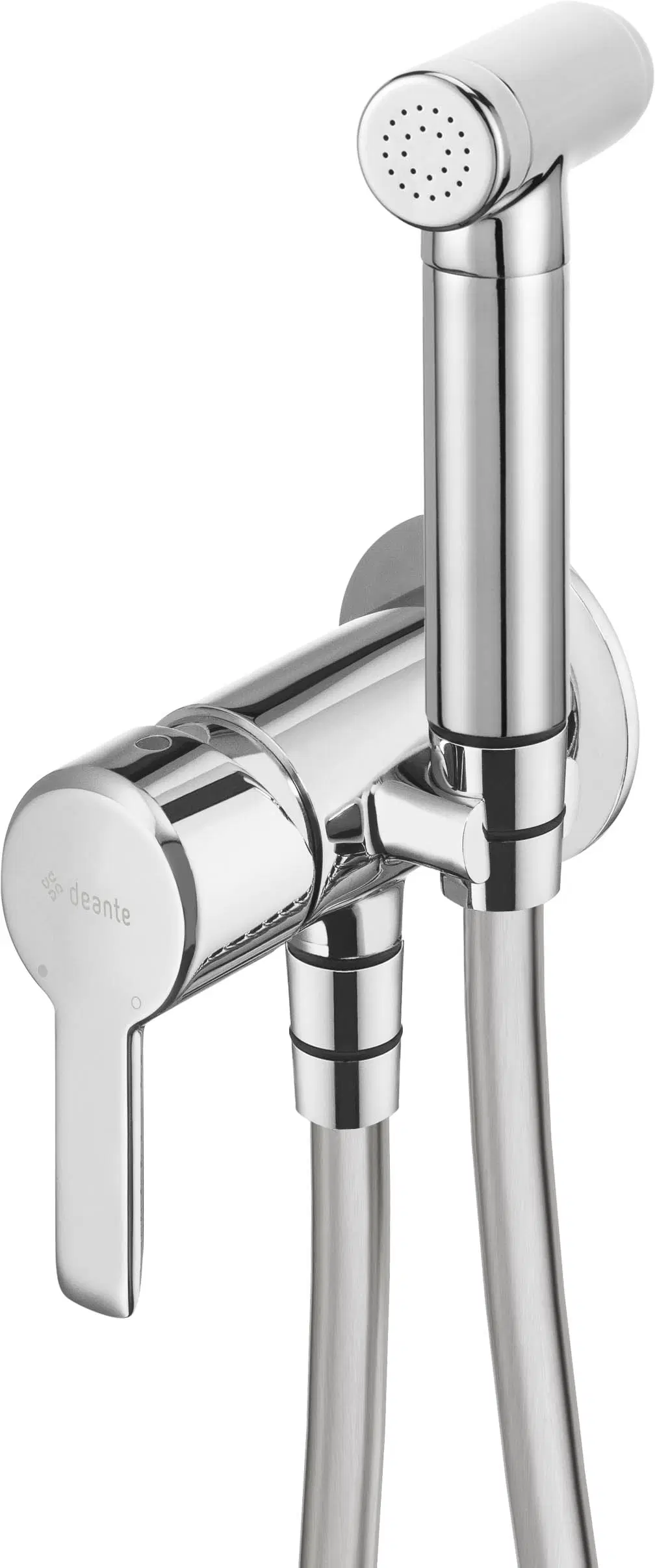 Baterie bideu incastrata cu para de dus culoare crom lucios Deante, Arnika