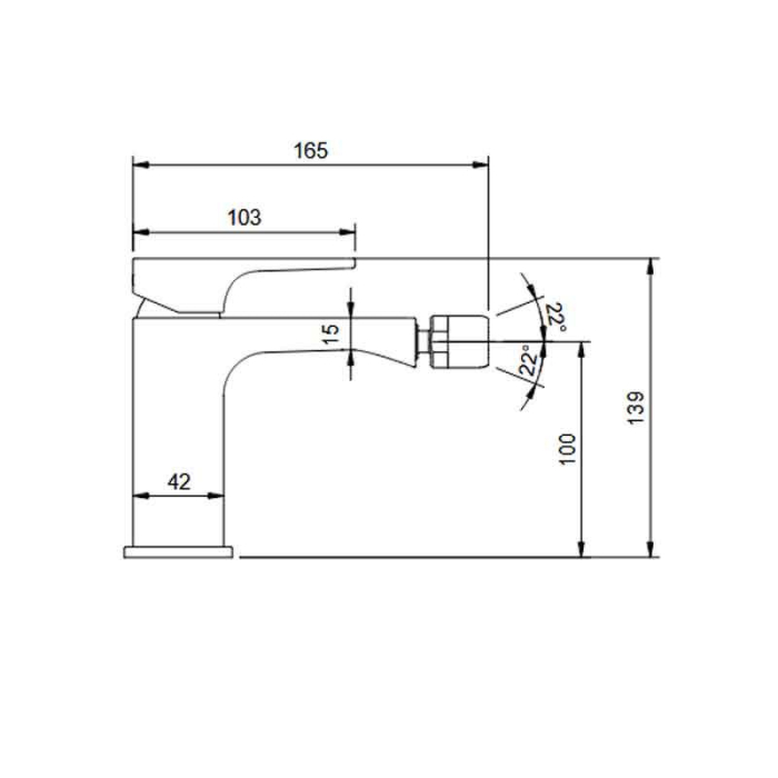 Baterie bideu, ventil cu tija inclus, auriu periat, Villeroy&Boch  Architectura Square [7]