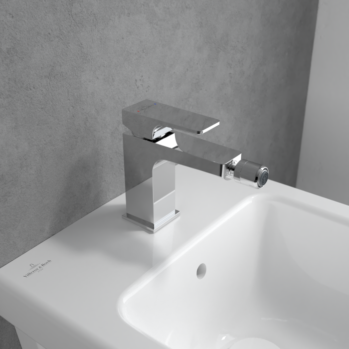 Baterie bideu, ventil cu tija inclus, crom, Villeroy & Boch  Architectura Square [2]