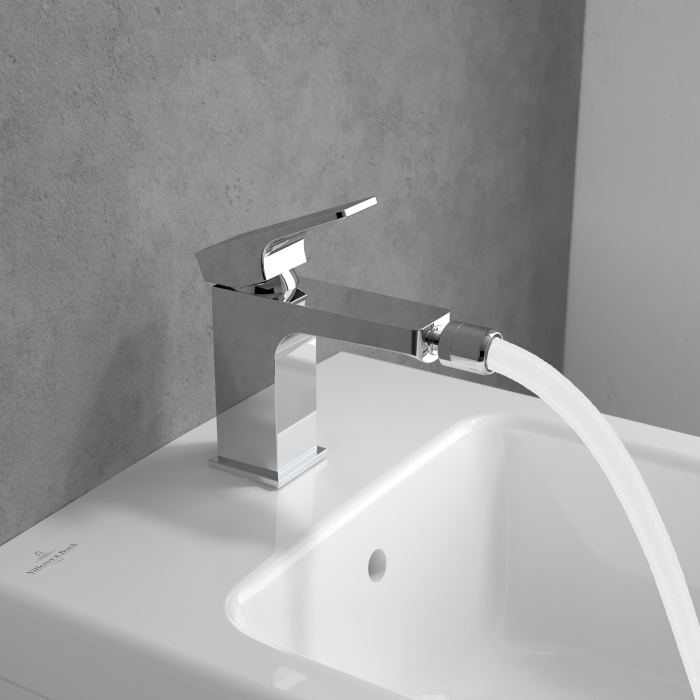 Baterie bideu, ventil cu tija inclus, crom, Villeroy & Boch  Architectura Square [6]