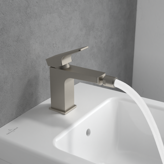 Baterie bideu, ventil cu tija inclus, nichel periat, Villeroy&Boch  Architectura Square [7]