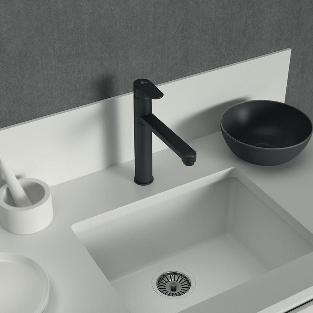 Baterie bucatarie Ideal Standard Cerafine O negru mat, cu pipa pivotanta [4]