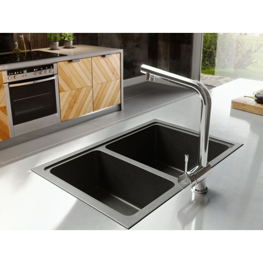 Baterie chiuveta bucatarie cu dus extractibil Ideal Standard Ceralook BlueStart crom lucios [2]