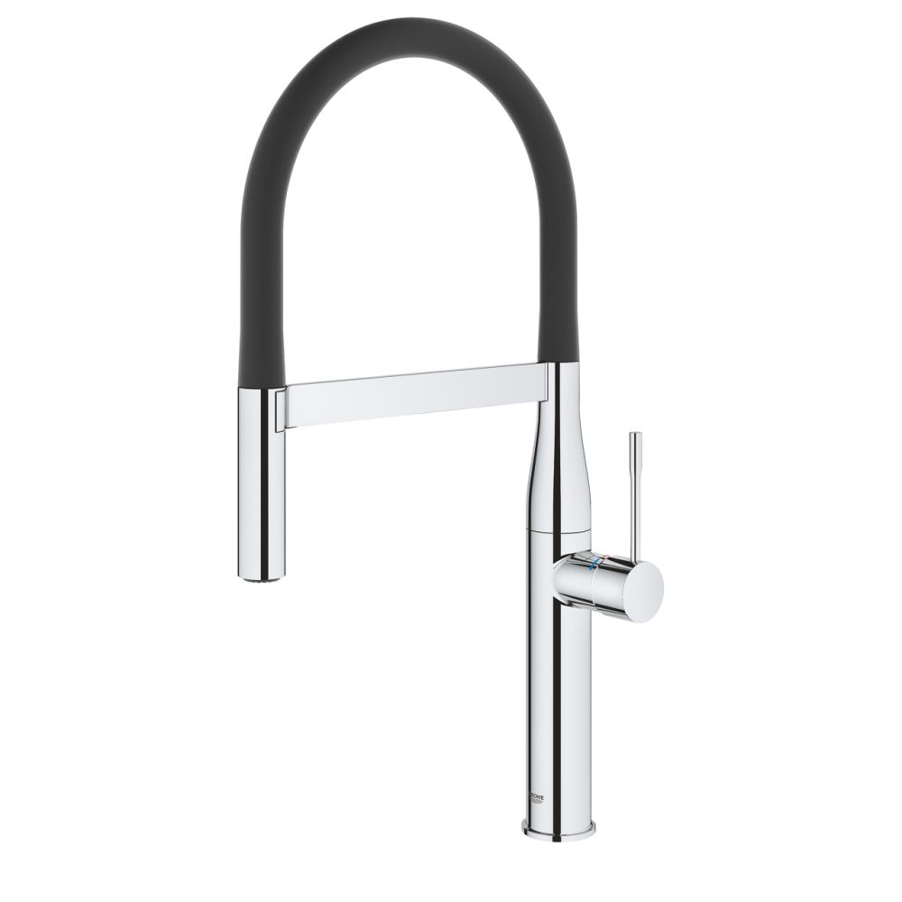 Baterie chiuveta bucatarie cu pipa flexibila neagra Grohe Essence [2]