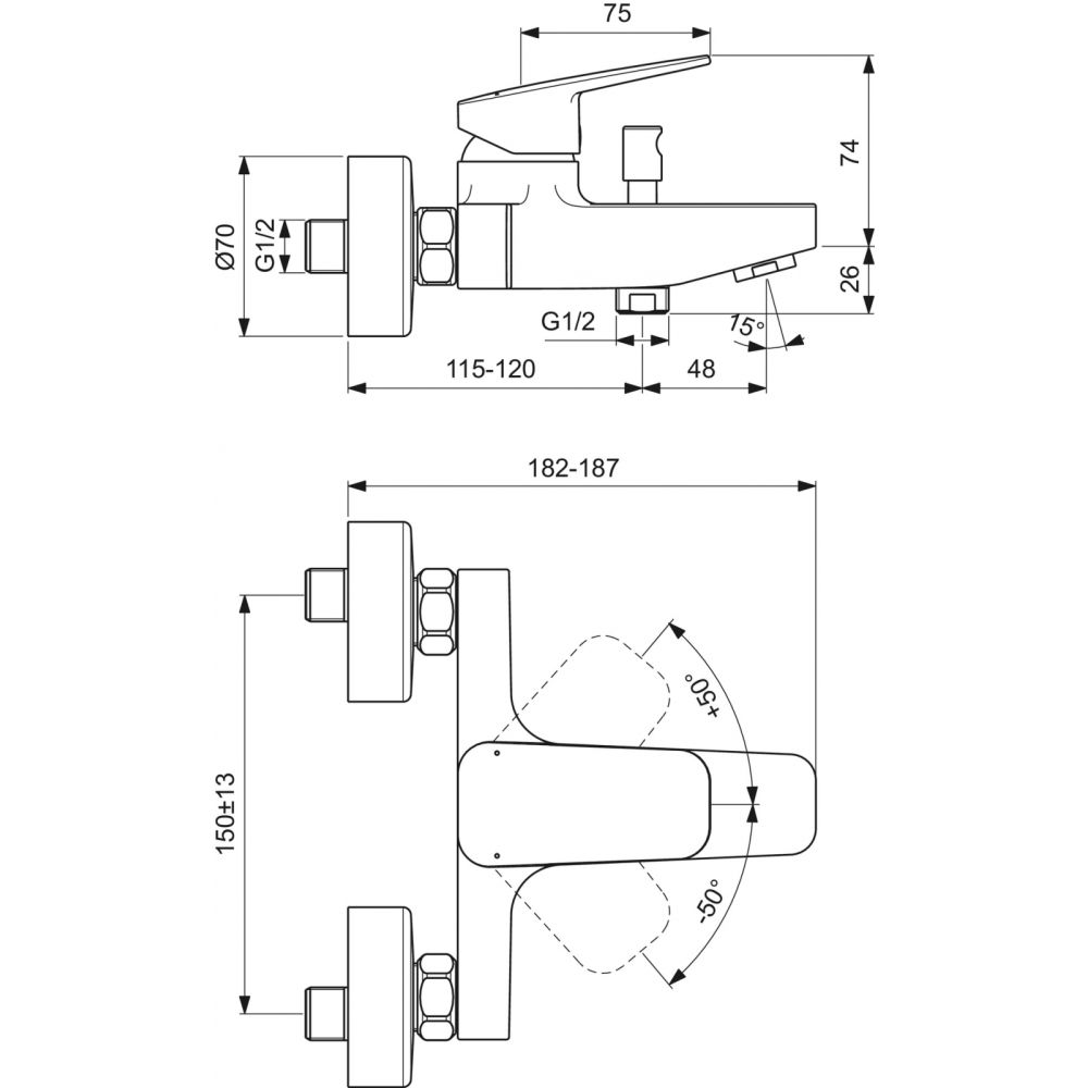 Baterie cada Ideal Standard Ceraplan New crom lucios [5]