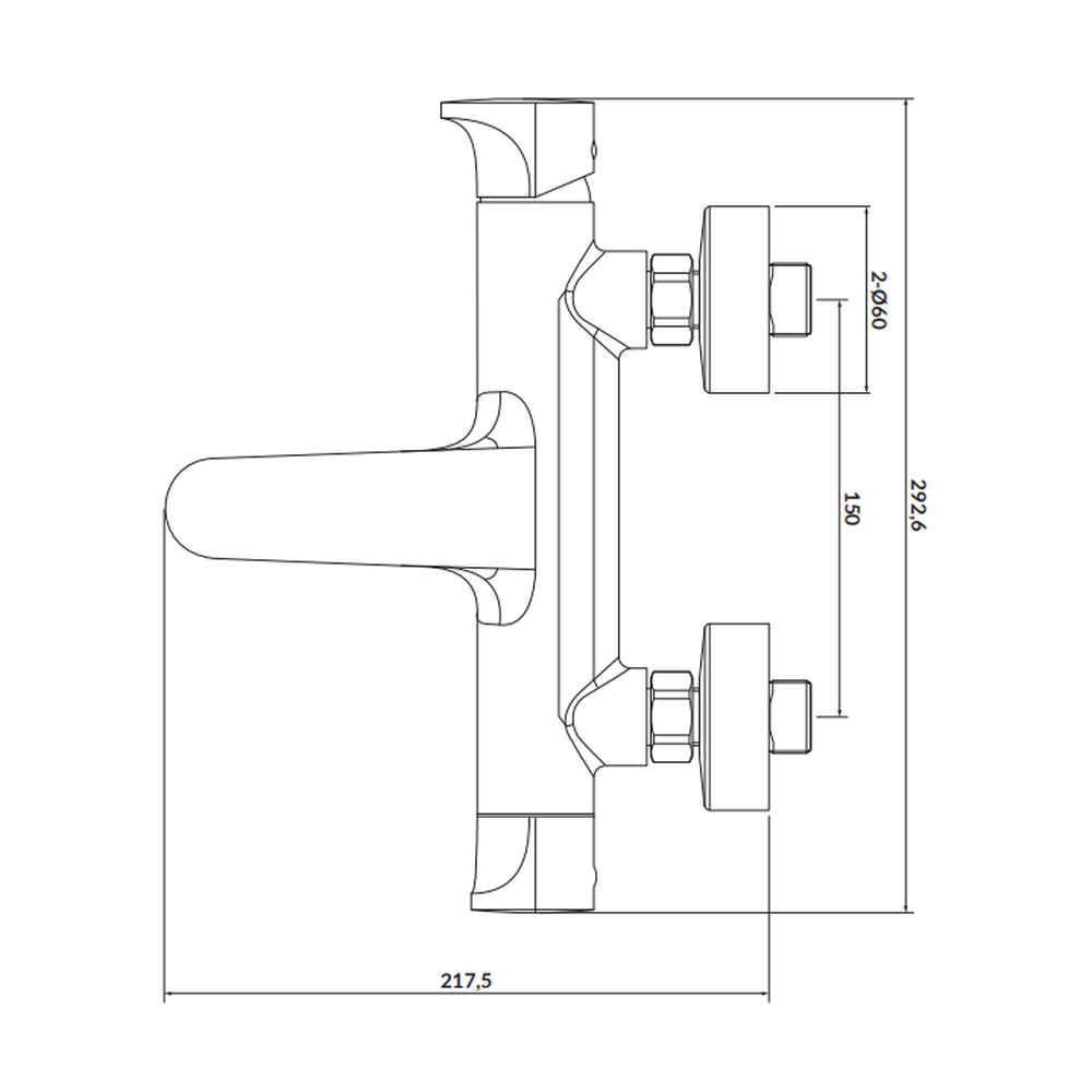 Baterie cada Cersanit Inverto, negru mat [3]