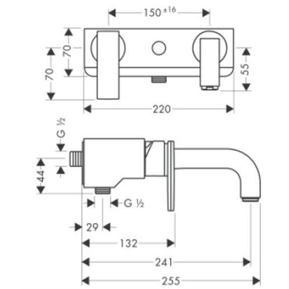 Baterie cada crom Hansgrohe Axor Citterio [2]