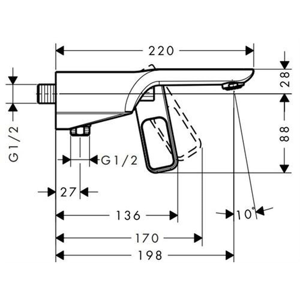 Baterie cada crom Hansgrohe Axor Urquiola [2]