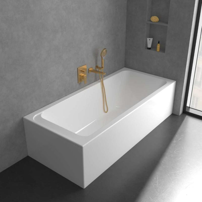 Baterie cada-dus, montaj incastrat, auriu periat,  Villeroy&Boch Architectura Square [3]
