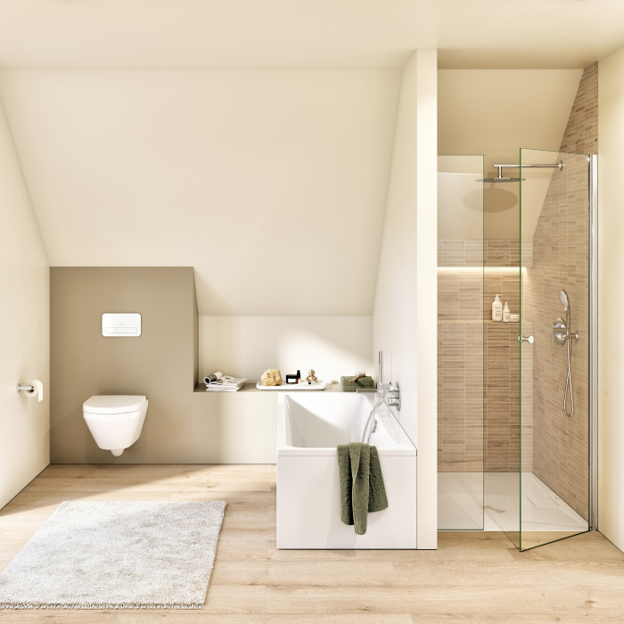 Baterie cada-dus montaj incastrat, crom, Villeroy&Boch Architectura [5]