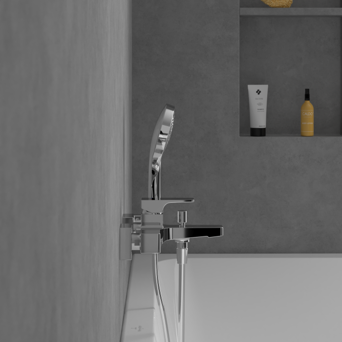 Baterie cada-dus montaj pe perete, crom, Villeroy&Boch Architectura Square [3]