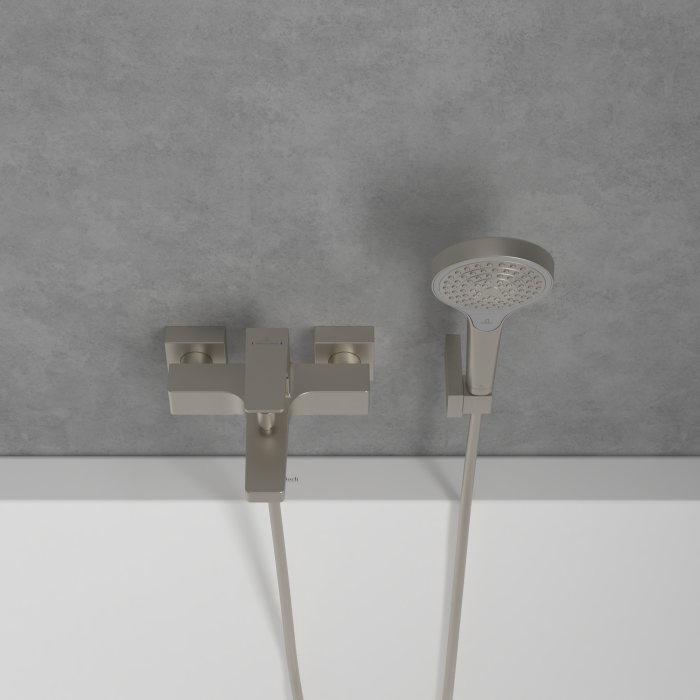 Baterie cada-dus montaj pe perete, nichel periat, Villeroy&Boch Architectura Square [5]