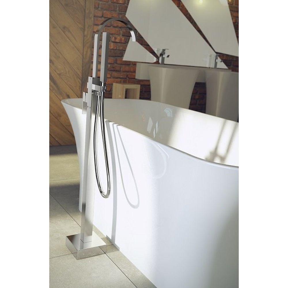 Baterie cada freestanding culoare crom Besco Modern II [2]